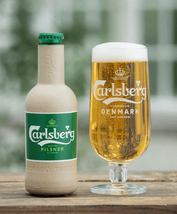 carlsberg paper beer bottle